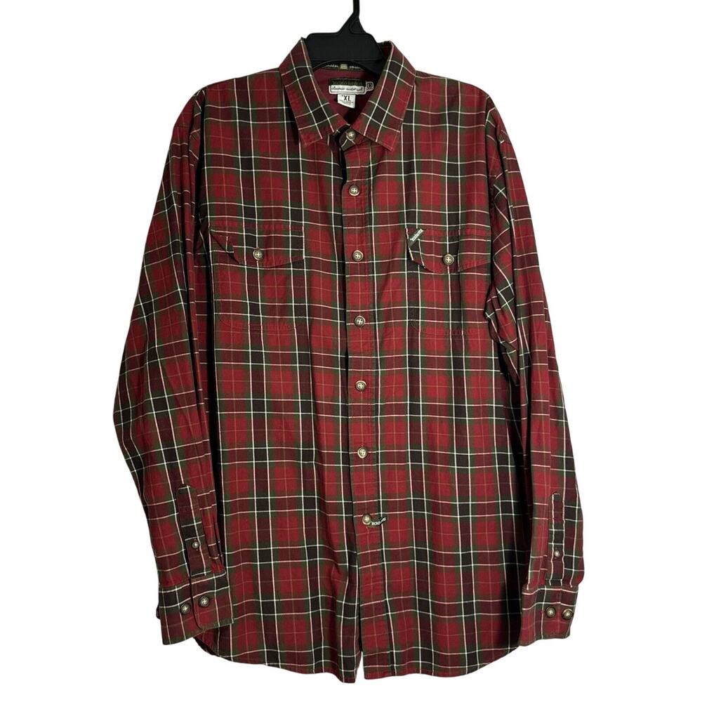 ecko unltd Classic Red Green Plaid Button Up X Large Longsleeve Shirt XL